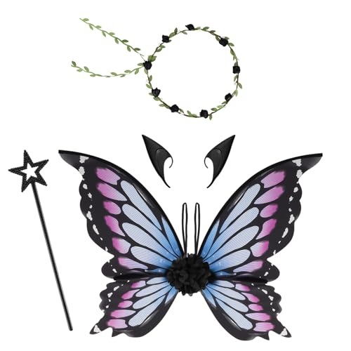Feenflügel Erwachsene - Feenflügel Kinder Kleidung, Elfenohren und Zauberstäben, Schmetterling Kostüm Kinder für Weihnachtskarneval, Geburtstagsrollenspertys, Super Schöne Flügel, Lila Feenflügel Erwachsene - Feenflügel Kinder Kleidung, Elfenohren und Zauberstäben, Schmetterling Kostüm Kinder für Weihnachtskarneval, Geburtstagsrollenspertys, Super Schöne Flügel, Lila von STEFUEWILL17