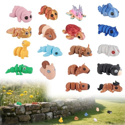 STEFUEWILL17 18 Stück 3D-gedruckte Tiere, buntes bewegliches Gelenk, 3D-gedrucktes Tier-Fidget-Spielzeug STEFUEWILL17 18 Stück 3D-gedruckte Tiere, buntes bewegliches Gelenk, 3D-gedrucktes Tier-Fidget-Spielzeug von STEFUEWILL17