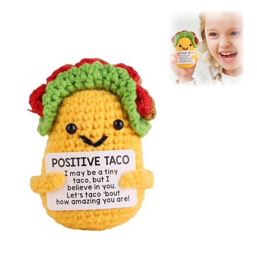 Süßes Positives Gestricktes Spielzeug Taco - Kreatives Büro Nach Hause Positiver Häkelpupper, Nette Heilende Puppen Zum Freunde Und Familie, Emotional Support Taco, Bring Inspirierend Karten Süßes Positives Gestricktes Spielzeug Taco - Kreatives Büro Nach Hause Positiver Häkelpupper, Nette Heilende Puppen Zum Freunde Und Familie, Emotional Support Taco, Bring Inspirierend Karten von STEFUEWILL17