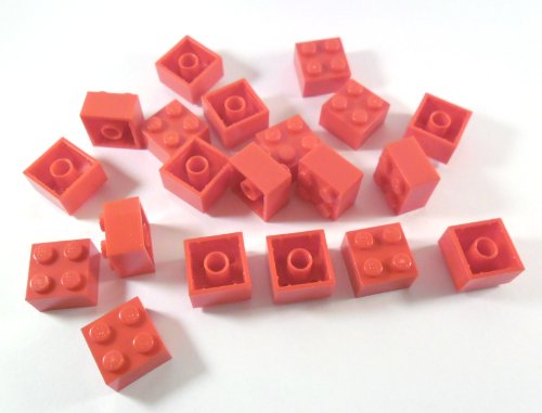 20 Stück LEGO "Stein 2x2 Noppen" in Rot. von LEGO