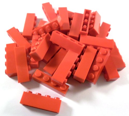 30 Stück LEGO "Stein 1x4 Noppen" in Rot. von LEGO