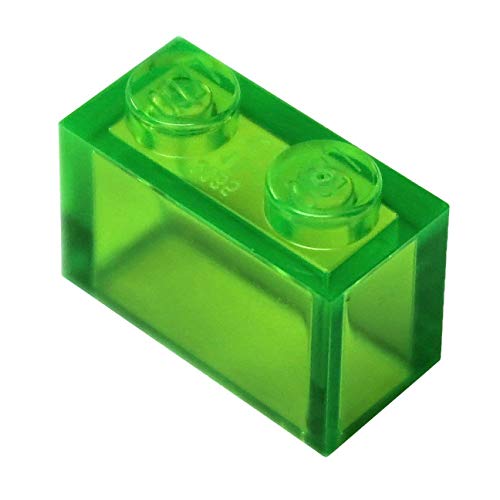 LEGO City - 20 Steine mit 1x2 Noppen" in transparent hell grün. von STEINE