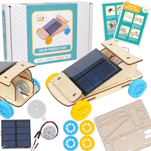 10er-Pack solarbetriebene Auto-Kits – DIY STEM-Projekte für Kinder mit kompletten Materialien und Anleitung (evtl. nicht in deutscher Sprache) von STEM INVENTIONS