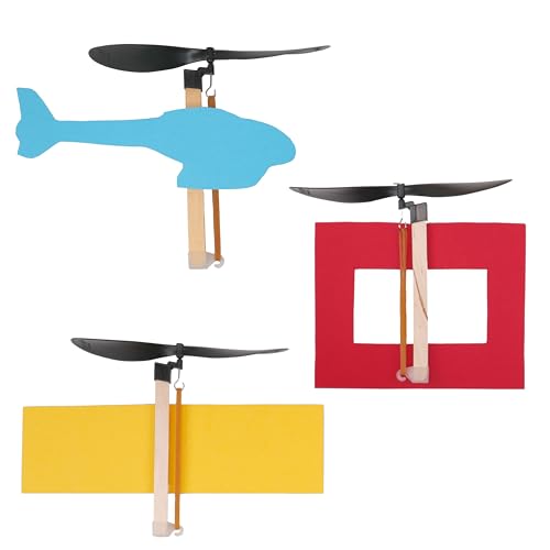 Gummiband-Hubschrauber-Kit - Bauen Sie 3 DIY Propeller-betriebene Hubschrauber, komplettes STEM-Projekt für Kinder mit Anleitung Gummiband-Hubschrauber-Kit - Bauen Sie 3 DIY Propeller-betriebene Hubschrauber, komplettes STEM-Projekt für Kinder mit Anleitung von STEM INVENTIONS