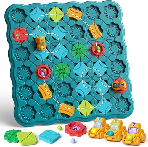 STEM Brettspiele Kinderspielzeug Logischer Straßenbauer, Logik Klassenzimmer Lernen Labyrinth Spiele Denkaufgaben Puzzle ab 4-8 Vorschule Geburtstag Geschenke Montessori (Basic) von STEM MATCH