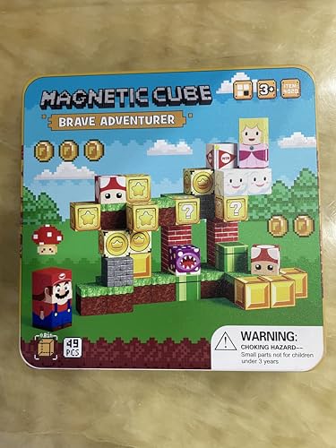 Magnetisches STEM-Spielzeug für Kinder 3-8 Jahren, 49 Stück Mini-Magnetspielzeug mit magnetischer Aufbewahrungsbox von STEM MATCH
