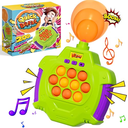 Quick Push Bubble Game Pop Elektronisches Spiel for Kinder Erwachsene | Fast Push Pop Game with Ballon aufblasbar | Sensory Squeeze Toys for Party Family Multiplay | Rechargeable Battery Included von STEM MATCH