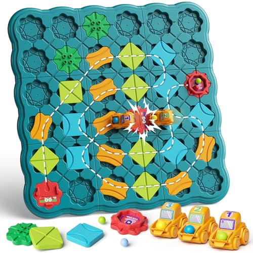 STEM Brettspiele Kinderspielzeug Logischer Straßenbauer, Logik Klassenzimmer Lernen Labyrinth Spiele Denkaufgaben Puzzle ab 4-8 Vorschule Geburtstag Geschenke Montessori (Update) von STEM MATCH
