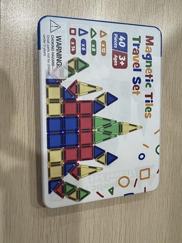 STEM MATCH Tragbar Reisen Magnetische Konstruktion Set 40pcs magnetische Fliesen Reise magnetische Baukasten für Kleinkind Montessori Spielzeug für 3+ Jahre alt Jungen und Mädchen STEM MATCH Tragbar Reisen Magnetische Konstruktion Set 40pcs magnetische Fliesen Reise magnetische Baukasten für Kleinkind Montessori Spielzeug für 3+ Jahre alt Jungen und Mädchen von STEM MATCH