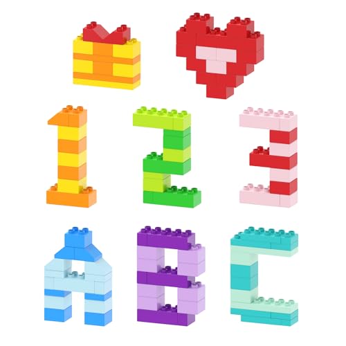 STEM MATCH große Bausteine für Kinder Kleinkinder, 97 PCS Bunte große Bauklötze mit Aufbewahrungsbox, Lernspielzeug Geburtstagsgeschenk für Kleinkind Kind Alter 3+ STEM MATCH große Bausteine für Kinder Kleinkinder, 97 PCS Bunte große Bauklötze mit Aufbewahrungsbox, Lernspielzeug Geburtstagsgeschenk für Kleinkind Kind Alter 3+ von STEM MATCH