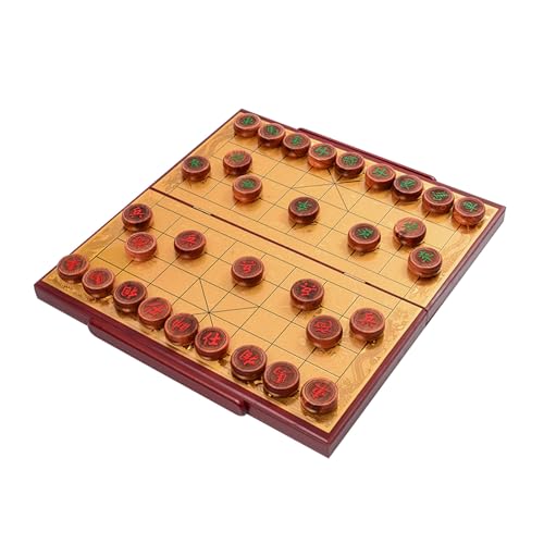 Chinesisches Schachspiel Xiangqi, traditionelles, klassisches, pädagogisches Strategie-Brettspiel for 2 Spieler, Reisespielset mit Palisanderfiguren und MDF-Schachbrett(6cm/2.4in) von STEPHM