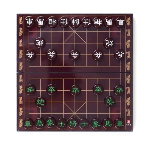 Chinesisches Schachspiel mit Klappbrett und magnetischen Figuren, tragbare Strategiespiele, Klassische pädagogische Brettspiele, Xiangqi for 2 Spieler(Brown) von STEPHM