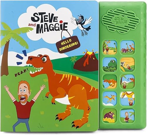 Steve and Maggie Sing-Alongs 10 Button Sound Book Dinosaur Toys Learning & Education Toys Interactive Baby Books for Toddlers 3-8 Gifts for Boys & Girls (1-Dinosaurs Sound Book) von STEVE and MAGGIE
