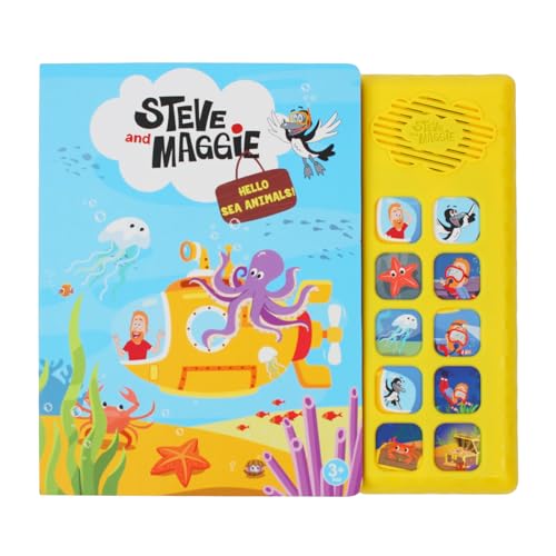 Steve and Maggie Sing-Alongs 10 Button Sound Book Dinosaur Toys Learning & Education Toys Interactive Baby Books for Toddlers 3-8 Gifts for Boys & Girls (4-Hello Sea Animals) von STEVE and MAGGIE