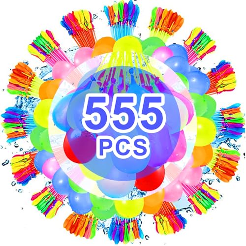 STFYUG 555 Stück Wasserbomben Selbstschließend,Bunt Wasserballons mit 4 Wasserhahn Anschluss,Wasserballons Wasserbomben,60 Sekunden Schnellfüller, Ohne Manuelles Verknoten STFYUG 555 Stück Wasserbomben Selbstschließend,Bunt Wasserballons mit 4 Wasserhahn Anschluss,Wasserballons Wasserbomben,60 Sekunden Schnellfüller, Ohne Manuelles Verknoten von STFYUG