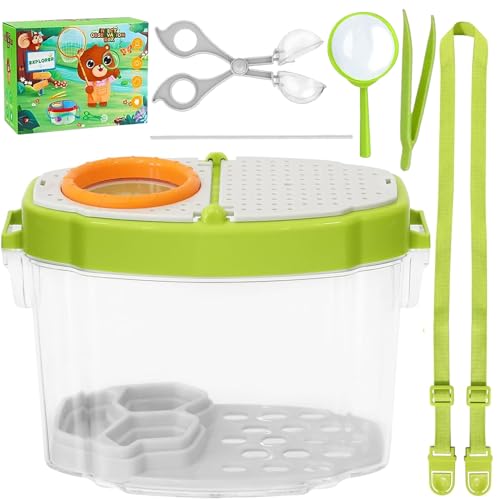 STFYUG Becherlupe Set Kinder, lupenglas für Kinder, Forscherset für Kinders, Insektenbox für Kinders, Insekten Beobachtungsbox für Outdoor Naturerkundungen und Abenteuer STFYUG Becherlupe Set Kinder, lupenglas für Kinder, Forscherset für Kinders, Insektenbox für Kinders, Insekten Beobachtungsbox für Outdoor Naturerkundungen und Abenteuer von STFYUG
