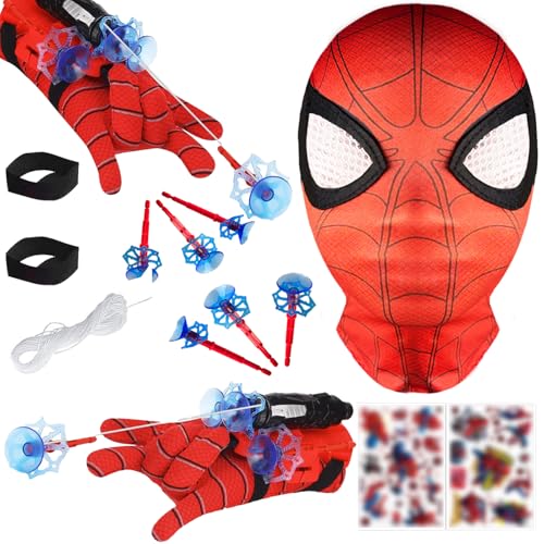 STFYUG 2 stück Launcher Handschuh, Spiderm Handschuhe Kinder, Spiderm Hero Handschuhe, Spiderm Spinnennetz Werferr mit Maske und Aufkleber Cosplay, Spiderm Handschuhe, Spidey Spielzeug STFYUG 2 stück Launcher Handschuh, Spiderm Handschuhe Kinder, Spiderm Hero Handschuhe, Spiderm Spinnennetz Werferr mit Maske und Aufkleber Cosplay, Spiderm Handschuhe, Spidey Spielzeug von STFYUG