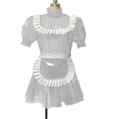 Herrenkleid, abschließbar, transparenter Kunststoff, Dienstmädchen-Kostüm, Kleider, transparentes PVC, transparent, hergestellt in Kostümen Herrenkleid, abschließbar, transparenter Kunststoff, Dienstmädchen-Kostüm, Kleider, transparentes PVC, transparent, hergestellt in Kostümen von STHEFF