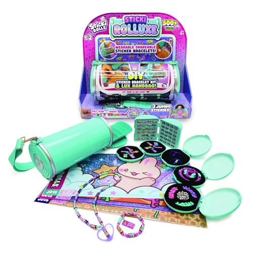 Sticki Rolls Sticki Rolluxe Serie 2 - Glam Handtasche + Bastelset, inklusive 3 Jumbo Stickies, Zubehör für 10 Armbänder & 2 Anhänger Sticki Rolls Sticki Rolluxe Serie 2 - Glam Handtasche + Bastelset, inklusive 3 Jumbo Stickies, Zubehör für 10 Armbänder & 2 Anhänger von STICKI ROLLS