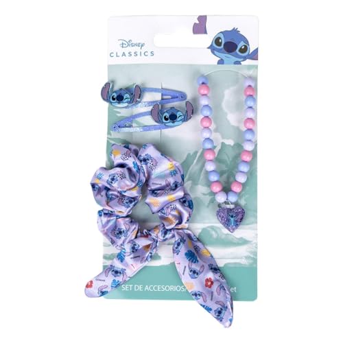 STITCH Schönheitsset für Kinder, ideal um Ihre Kleinen zu überraschen. 1 Haargummi aus Stoff, 2 Haarspangen und 1 Halskette – Clip Gesicht – Originalprodukt, entworfen in Spanien STITCH Schönheitsset für Kinder, ideal um Ihre Kleinen zu überraschen. 1 Haargummi aus Stoff, 2 Haarspangen und 1 Halskette – Clip Gesicht – Originalprodukt, entworfen in Spanien von STITCH