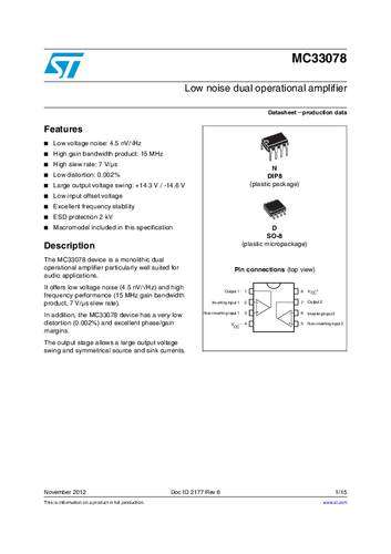 STMicroelectronics MC33078D SMD von STMICROELECTRONICS