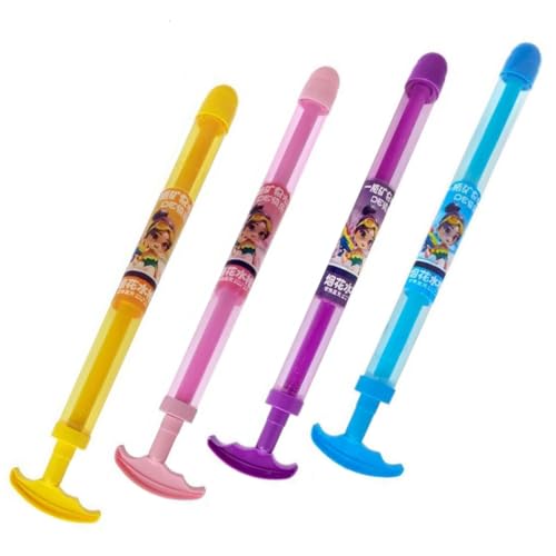 STOAT Feuerwerk-Wasserpistolen Set 4er Pack (2025) Feuerwerk für Garten & Strand｜Sofortspaß ohne Batterien｜BPA-frei｜Perfektes Sommergeschenk (38 cm/4er Packung) von STOAT