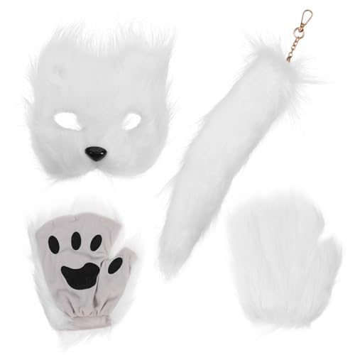 STOBAZA 1 Satz Felliger Fuchs Masken Satz für Halloween Cosplay Tierkostüm für Maskenbälle Thematische Partys Langlebig Auffällig STOBAZA 1 Satz Felliger Fuchs Masken Satz für Halloween Cosplay Tierkostüm für Maskenbälle Thematische Partys Langlebig Auffällig von STOBAZA