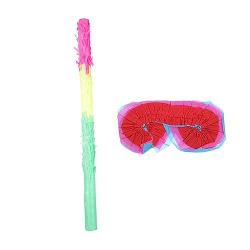 STOBAZA 1 Satz Pinata für Kindergeburtstag Bunter Pinata Stock mit Augenbinde Partyspielzeug für Geburtstagsfeiern und Feierlichkeiten Teiliges Stock Maske STOBAZA 1 Satz Pinata für Kindergeburtstag Bunter Pinata Stock mit Augenbinde Partyspielzeug für Geburtstagsfeiern und Feierlichkeiten Teiliges Stock Maske von STOBAZA