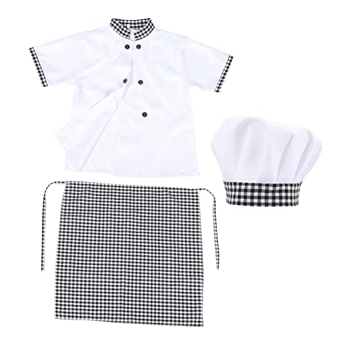 STOBAZA 1 Satz Unisex Kochkostüm mit Schürze und Mütze Kurzarm Bluse für Cosplay Geeignet für Große Jungen und Mädchen für Schule Geburtstagsfeiern und Halloween STOBAZA 1 Satz Unisex Kochkostüm mit Schürze und Mütze Kurzarm Bluse für Cosplay Geeignet für Große Jungen und Mädchen für Schule Geburtstagsfeiern und Halloween von STOBAZA