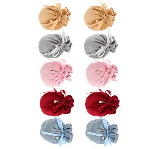 STOBAZA 10 Stück Dekorative Mini Taschen für Schmuckaufbewahrung für Hochzeiten Partys und Vielseitig Einsetzbar Champagner Weinrot STOBAZA 10 Stück Dekorative Mini Taschen für Schmuckaufbewahrung für Hochzeiten Partys und Vielseitig Einsetzbar Champagner Weinrot von STOBAZA