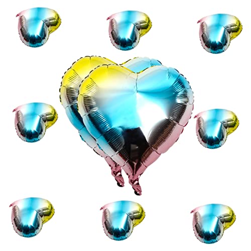 STOBAZA 10 Stück Herzförmige Folienballons Dekoration für Valentinstag Hochzeiten und Geburtstagsfeiern eine Fröhliche STOBAZA 10 Stück Herzförmige Folienballons Dekoration für Valentinstag Hochzeiten und Geburtstagsfeiern eine Fröhliche von STOBAZA
