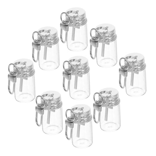 STOBAZA 10 Stück Mini Glasflaschen mit Schlüsselanhänger Transparent Kleine Wunschflasche Kreuz Anhänger Diy Bastelset für Dekoration Reise Hochzeiten Party Erinnerungsstück STOBAZA 10 Stück Mini Glasflaschen mit Schlüsselanhänger Transparent Kleine Wunschflasche Kreuz Anhänger Diy Bastelset für Dekoration Reise Hochzeiten Party Erinnerungsstück von STOBAZA
