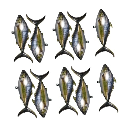 STOBAZA 10 Stück Teiliges Aufblasbare Thunfisch Folienballons aus Langlebiger Aluminiumfolie Partydekor für Kindergeburtstag Angel Motto Strand und Poolfeiern Wiederverwendbar Nautisches von STOBAZA