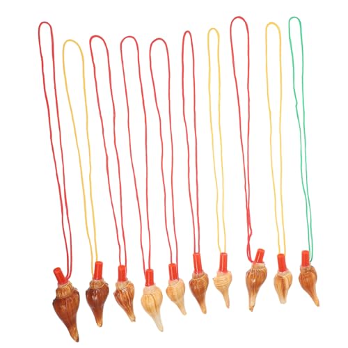 STOBAZA 10 Stück Teiliges Muschelpfeifen für Naturgetreue Meeresschneckenform Langlebig und Hautfreundlich als Partygeburtstagsgeschenk und Outdoor für Kleinkinder und von STOBAZA