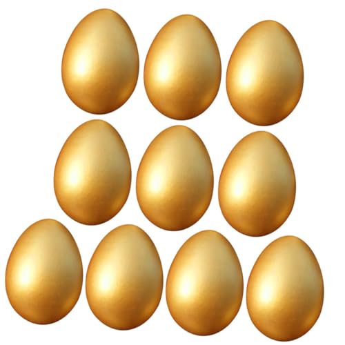 STOBAZA 10 Stück Teiliges Rustikale Goldene Holz Eier Osterdekoration DIY Eierornamente mit Glatter Oberfläche für Frühlingsfest Wohnraumdekoration und Fotorequisiten STOBAZA 10 Stück Teiliges Rustikale Goldene Holz Eier Osterdekoration DIY Eierornamente mit Glatter Oberfläche für Frühlingsfest Wohnraumdekoration und Fotorequisiten von STOBAZA