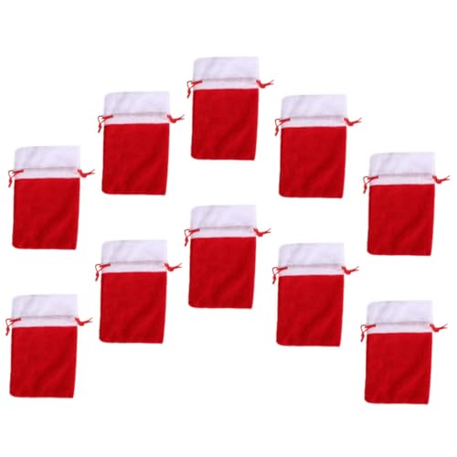STOBAZA 10 Stück Teiliges Weihnachts Samtbeutel Klassische Geschenkverpackung mit Kordelzug Vielseitige Party Favor Tüten für Süßigkeiten Kleine Geschenke und Weihnachtsfeier Deko STOBAZA 10 Stück Teiliges Weihnachts Samtbeutel Klassische Geschenkverpackung mit Kordelzug Vielseitige Party Favor Tüten für Süßigkeiten Kleine Geschenke und Weihnachtsfeier Deko von STOBAZA