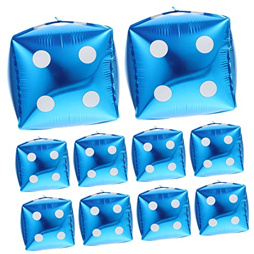 STOBAZA 10 Stück Würfel Folienballons Themen Party Deko Blaue Dice Ballons für Spiele und Feiern Langlebig und Farbecht Foto Requisiten STOBAZA 10 Stück Würfel Folienballons Themen Party Deko Blaue Dice Ballons für Spiele und Feiern Langlebig und Farbecht Foto Requisiten von STOBAZA