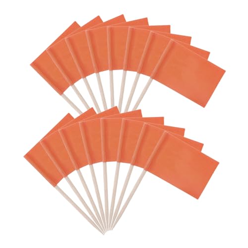 STOBAZA 100 Stück Einfarbige Zahnstocher Flaggen in Orange Robuste und Langlebige Mini Fähnchen für Kuchen Partydekoration Cupcake Topper Käse und Obstspieße Vielseitig Einsetzbar für STOBAZA 100 Stück Einfarbige Zahnstocher Flaggen in Orange Robuste und Langlebige Mini Fähnchen für Kuchen Partydekoration Cupcake Topper Käse und Obstspieße Vielseitig Einsetzbar für von STOBAZA