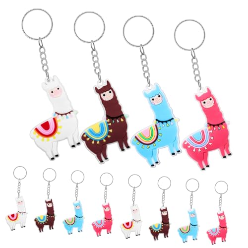 STOBAZA 12 Stück Teiliges Alpaka Schlüsselanhänger Bunte Cartoon Tier Anhänger Niedliche Bag Hanging Ornament Schlüsselringe Einfache Befestigung als für Kindergeburtstag und Party STOBAZA 12 Stück Teiliges Alpaka Schlüsselanhänger Bunte Cartoon Tier Anhänger Niedliche Bag Hanging Ornament Schlüsselringe Einfache Befestigung als für Kindergeburtstag und Party von STOBAZA