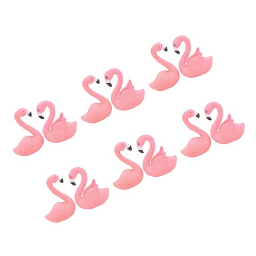 STOBAZA 12 Stück Teiliges Flamingo Cake Ornament mit Geöffneten und Geschlossenen Flügeln Vielseitige Tortendeko und Niedliche Flamingo Figuren für Kuchen Tisch und Wohnraumdekoration von STOBAZA