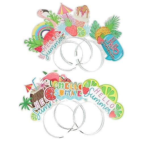 STOBAZA 12st Cosplay-Stirnband Hawaiianische Verrückt Dschungelparty-stirnbänder Strand Stirnband Ananas Haarschmuck Luau-Party-Stirnband Ananas-Topper Sommer Plastik Fräulein Kakaobaum von STOBAZA