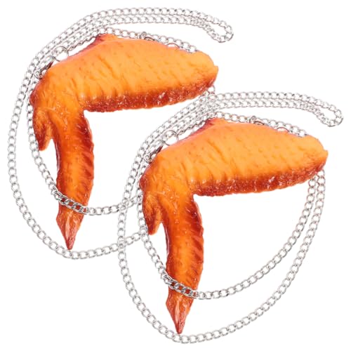 STOBAZA 2 Stück Kreative Hühnerflügel-Halskette Kostüm modeschmuck lustige accessoires Lustiges Accessoire party accessoires Hühnerhalskette Halskette mit gebratenem Huhn Metall STOBAZA 2 Stück Kreative Hühnerflügel-Halskette Kostüm modeschmuck lustige accessoires Lustiges Accessoire party accessoires Hühnerhalskette Halskette mit gebratenem Huhn Metall von STOBAZA