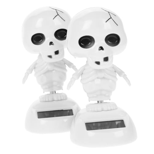 STOBAZA 2 Stück Solarbetriebene Halloween Deko Teiliges Auto und Indoor Skelett Wackelfigur aus Robustem Kunststoff Gruselige Party und Schreibtischdekoration für Halloween Fans STOBAZA 2 Stück Solarbetriebene Halloween Deko Teiliges Auto und Indoor Skelett Wackelfigur aus Robustem Kunststoff Gruselige Party und Schreibtischdekoration für Halloween Fans von STOBAZA