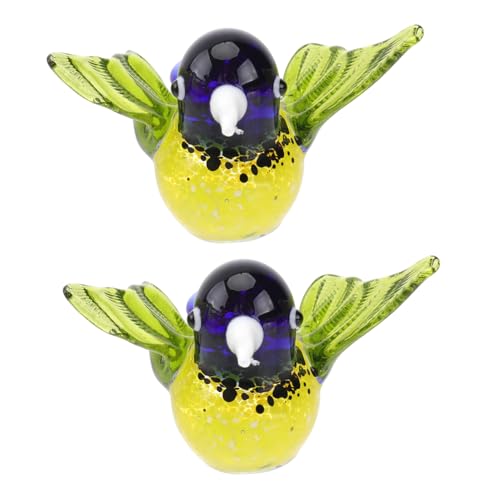 STOBAZA 2 Stück Teiliges Glas Hängeornament Handgefertigt Funkelndes Garten deko Vogelanhänger Langlebige Glasfigur als für Mutter Freund Lehrer von STOBAZA