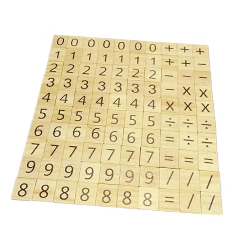 STOBAZA 200 Stück Teiliges Holzpuzzle mit Buchstaben und Zahlen Sichere Frühkindliche Lernspielsteine aus Glattem Holz für Vorschule und Grundschule Montessori Lernspielzeug für Jungen von STOBAZA