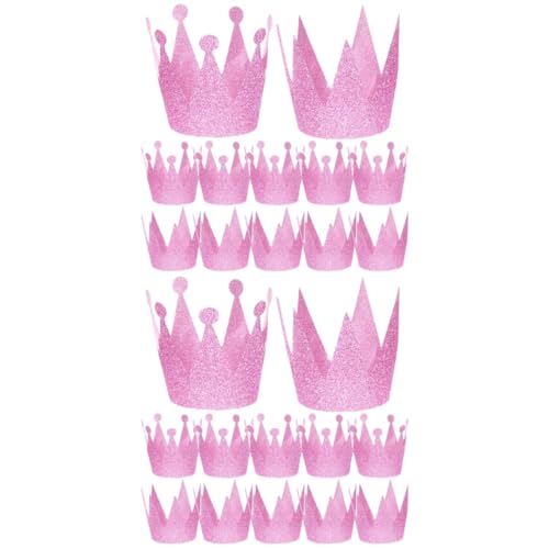 STOBAZA 24 Stk Kronenhut Geburtstagsparty-hüte Prinz Kronen König-cosplay Königliches Kostüm Königshut Königsmütze Prinzessin Requisiten Für Babyfotos Kind Papier Erwachsener von STOBAZA