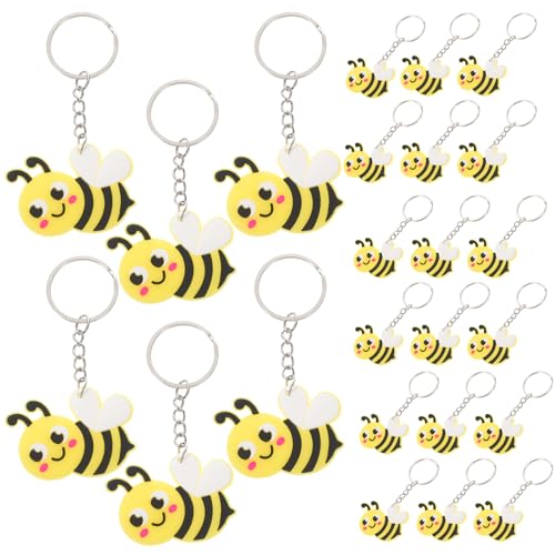 STOBAZA 24 Stück Süßer Cartoon Bienen Schlüsselanhänger Kreative Anhänger für Taschen Schlüssel und Leicht und Dekorativ für STOBAZA 24 Stück Süßer Cartoon Bienen Schlüsselanhänger Kreative Anhänger für Taschen Schlüssel und Leicht und Dekorativ für von STOBAZA