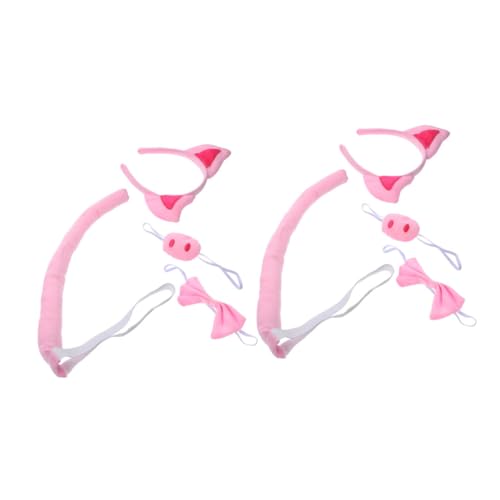 STOBAZA 2Er Sets Schweinekostüm Set Für Mädchen Niedliche Schweineohren Stirnband Fliegen – Tier Cosplay Zubehör Für Halloween Geburtstagsparty STOBAZA 2Er Sets Schweinekostüm Set Für Mädchen Niedliche Schweineohren Stirnband Fliegen – Tier Cosplay Zubehör Für Halloween Geburtstagsparty von STOBAZA