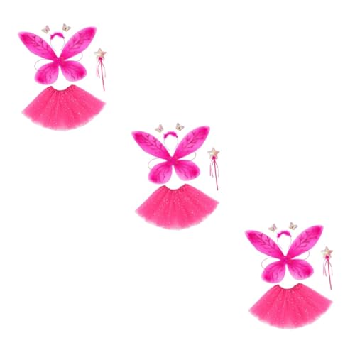 STOBAZA 3 Sätze Schmetterlingskostüm für Mädchen Teiliges mit Flügeln Tutu Rock Zauberstab und Haarband für Zauberhafte Feen Cosplay Outfits STOBAZA 3 Sätze Schmetterlingskostüm für Mädchen Teiliges mit Flügeln Tutu Rock Zauberstab und Haarband für Zauberhafte Feen Cosplay Outfits von STOBAZA