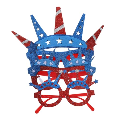STOBAZA 3 Stück Teiliges Patriotische Sonnenbrillen mit Freiheitsstatue Design für Erwachsene Leichte Independence Day Partybrillen in Rot Weiß Blau als Party Tischdeko und Feieraccessoire von STOBAZA